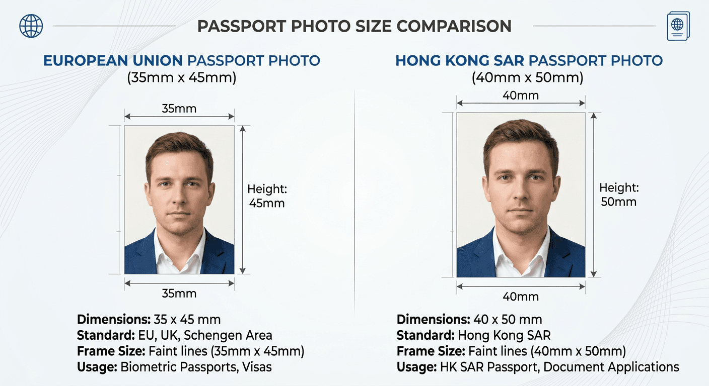 Correct Sizing for Global Passport Photos